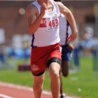 200m OO 250x400 Ian Cooke from the Glencadia Bullets overcomes one of the most difficult obstacles in Track & Field, and that is to win both the 100m and 200m events. He also set new Liberty Tour and Adirondack records in both.