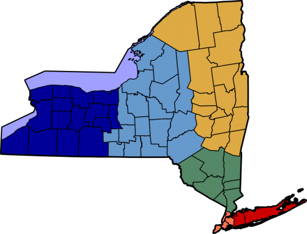 Map of New York Regions