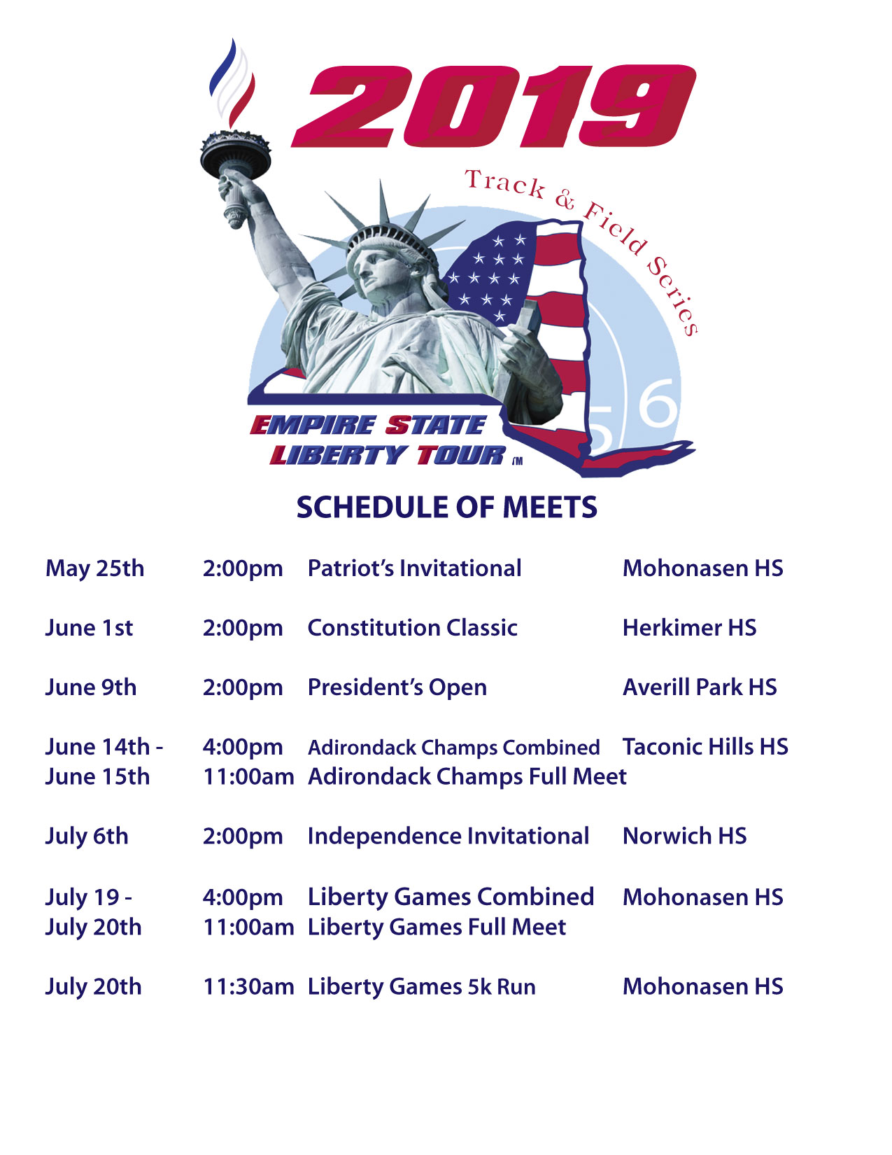 LIBERTY TOUR SCHEDULE 2019!